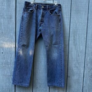 Levi's 501 Button Fly Jeans Womens‎ 31x30 Light Wash Denim Classic Fit READ